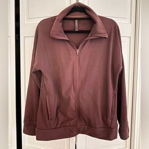 Mondetta Zip-Up Jacket - Dusty Rose Pink in color